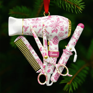 Hairstylist Toile de Jouy Ornament Personalized Gifts for Christmas 05PGDT011025-Homacus