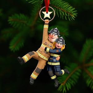 Firefighter Couple Hanging Ornament - Personalized Gifts For Couple 01qhqn031025-Homacus