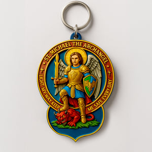 Sacred Warrior St. Michael the Archangel Keychain 06HUDT290525-Homacus