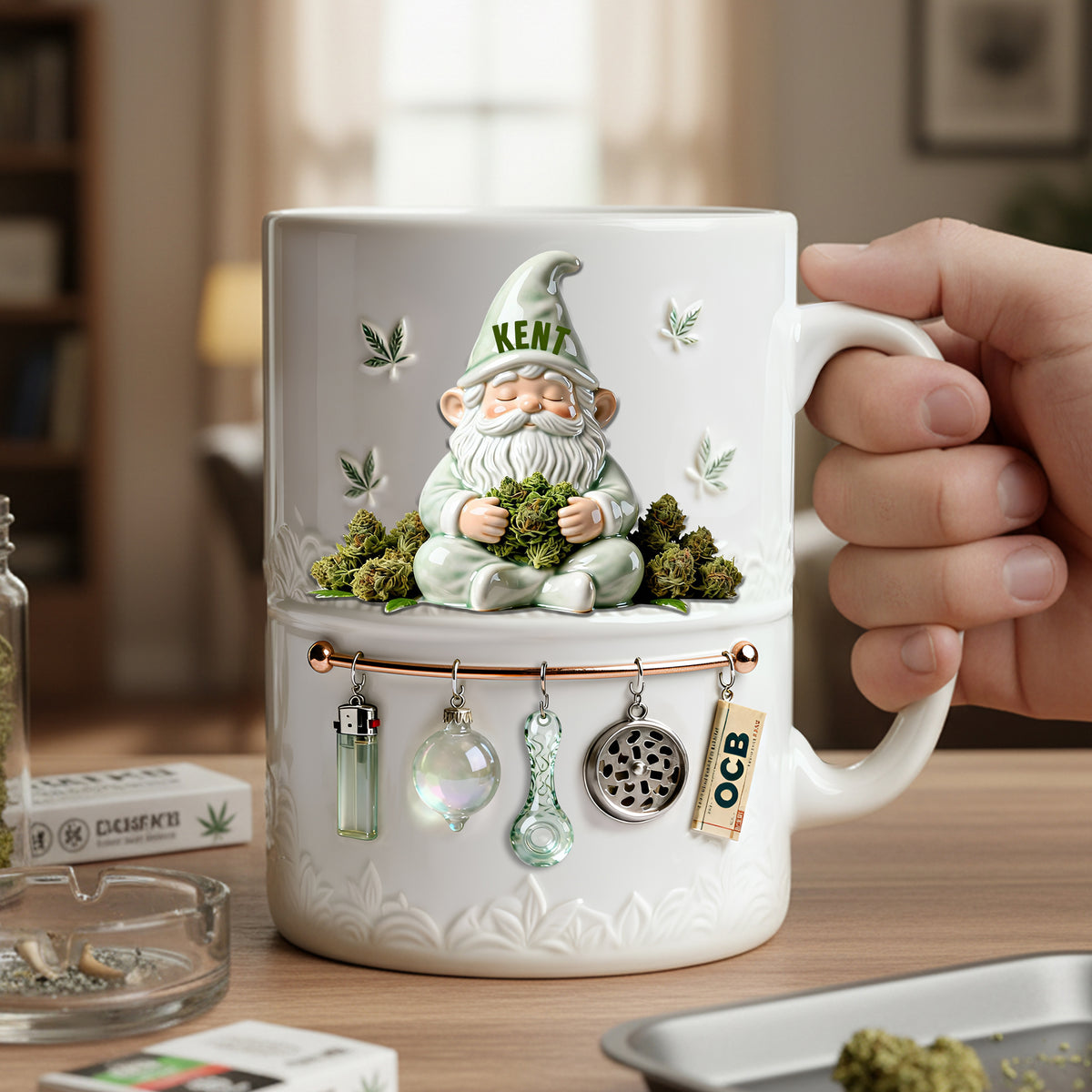Chilling Time Gnome Coffee Mug - Personalized Gift For Stoners 06TOLU201225-Homacus