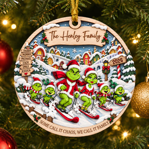 Fun Skiing With Family Ornament - Personalized Gifts For Family 04qhdh100926-Homacus