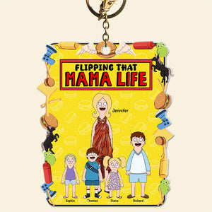 Personalized Gifts For Mom Keychain Flipping That Mama Life 02TOQN100325HG-Homacus