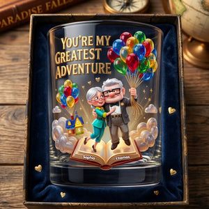 Forever Love Adventure Round Glass - Personalized Gifts For Couples 06tylu160626-Homacus
