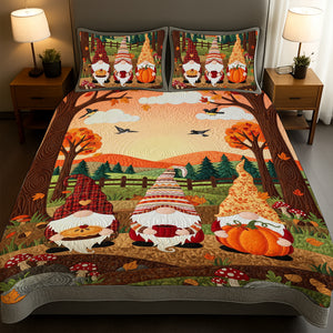 Autumn Gnome Quilt Bed Set Special Line - Gifts For Gnome Lovers 04PGLU150725-Homacus