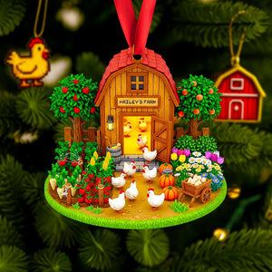Farmhouse Christmas Ornament Personalized Gifts For Farmers 04NADT110825-Homacus