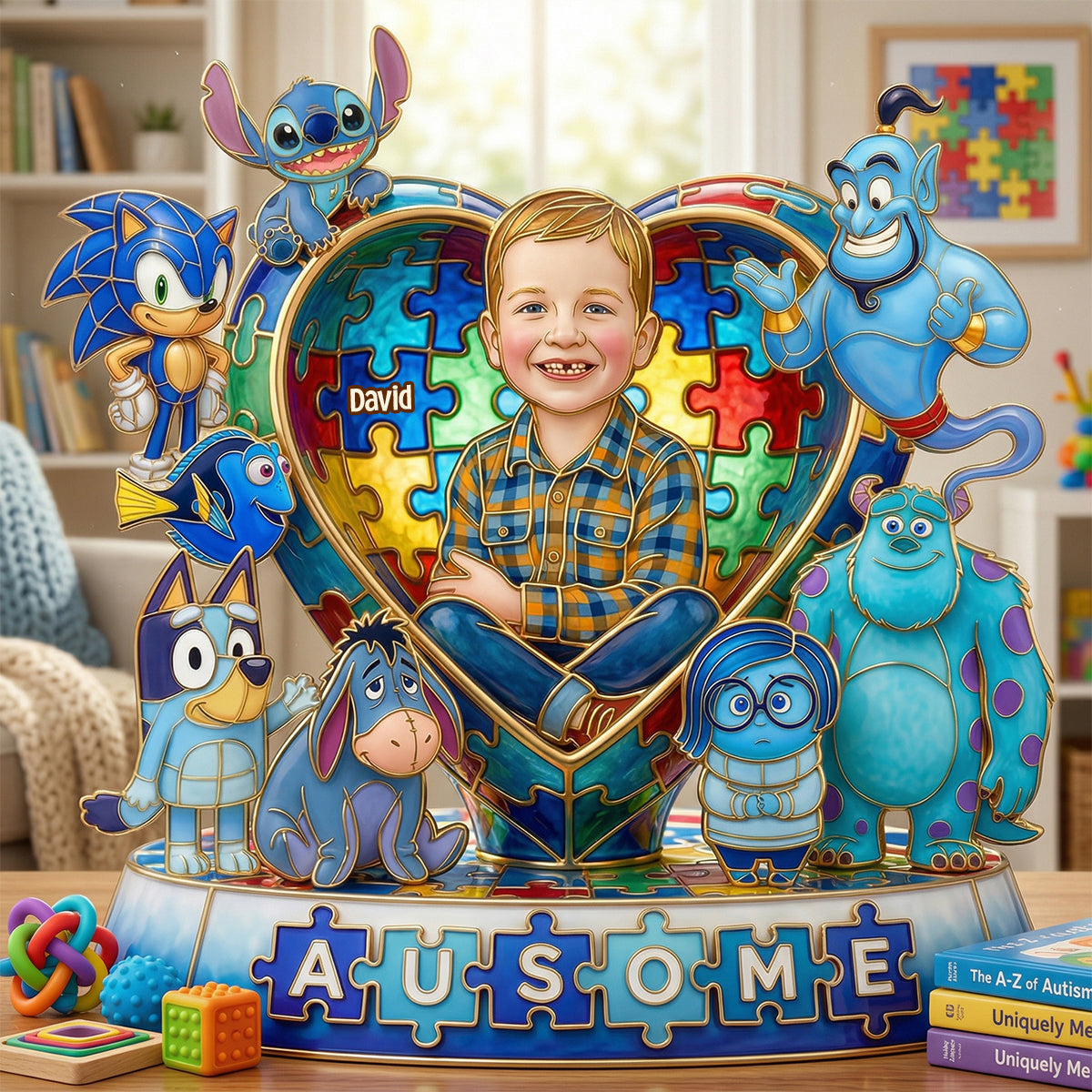 Ausome Gang Acrylic Plaque - Custom Photo Gifts For Autism Kids 03qhtn020426-Homacus