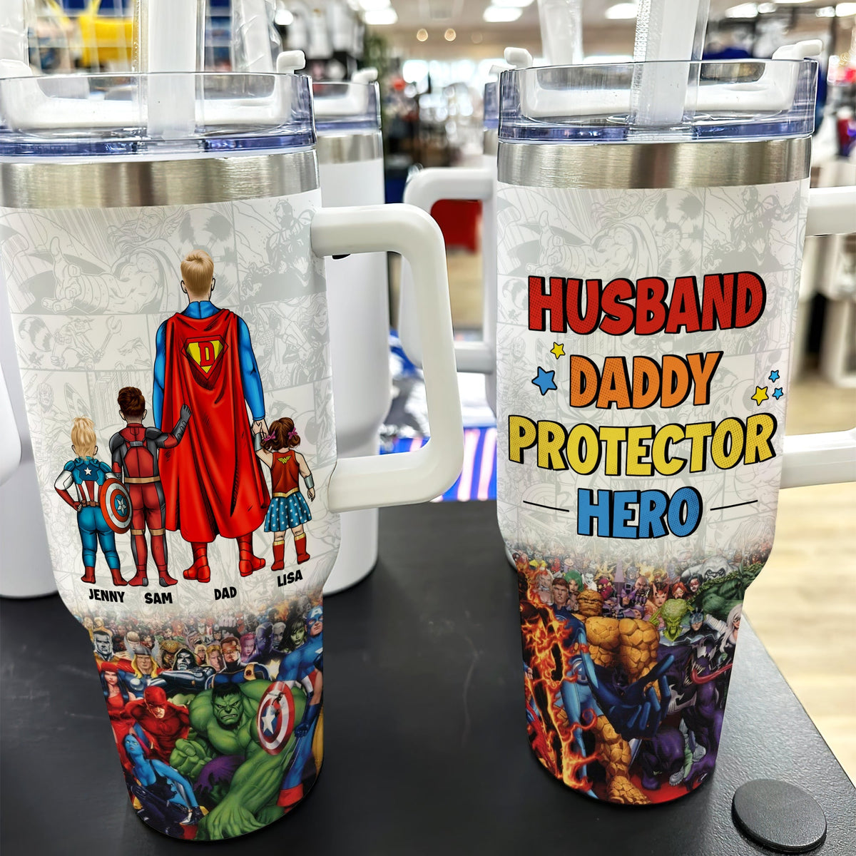 Hero Dad Tumbler Personalized Gifts For Father's Day 04HUMH090424PA-Homacus