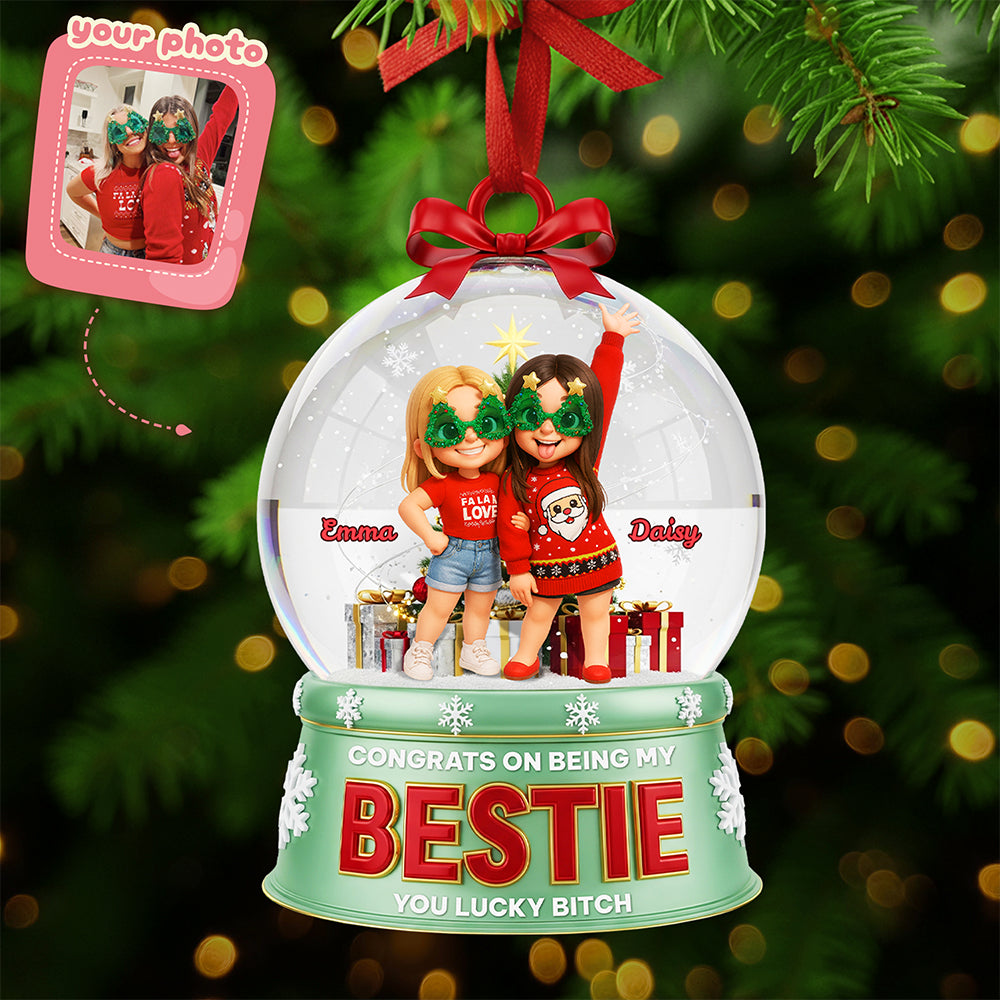 Personalized Gifts For Christmas, Bestie Custom Photo Acrylic Ornament 02pgta230925-Homacus