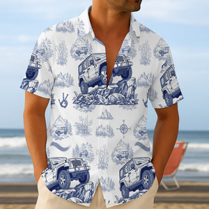 Gifts For Off-road Lovers, Vintage Toile Blue Pattern 02QHTN110625-Homacus