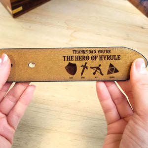 Personalized Gifts For Dad Leather Belt With Secret Message 01HTMH030524-Homacus