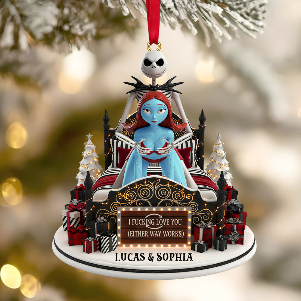 Funny Couple Ornament - Personalized Gift For Spooky Couple Christmas Ornament 04OHTN201025-Homacus