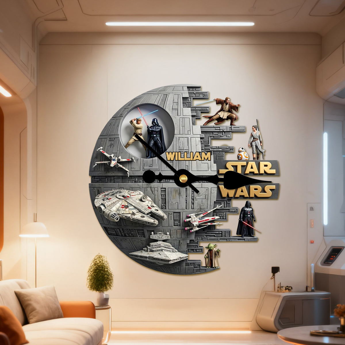 Universe Hanging Wall Clock Personalized Gifts 01KIMG240126-Homacus