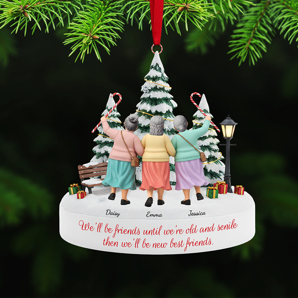 Personalized Gifts For Christmas, Old Friend Acrylic Ornament 02nata181025-Homacus