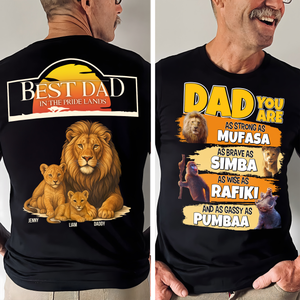 Lion Dad Shirt - Personalized Gifts For Dad 03HUPU060525-Homacus