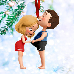 Funny Couple Ornament - Personalized Gifts For Couple 01qhqn181025-Homacus