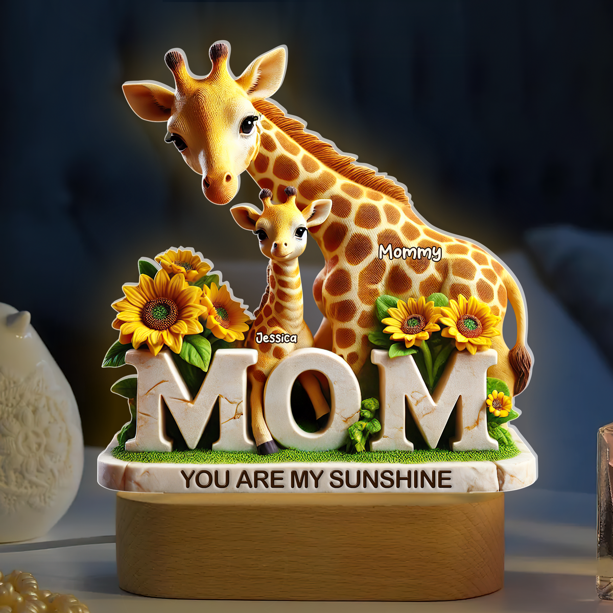 Giraffe Mom Led Light - Personalized Gifts For Mom 02hupu230425-Homacus