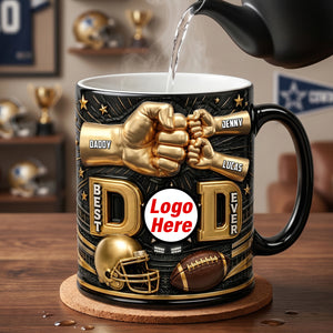 New - Best American Football Dad Magic Coffee Mug - Personalized Gifts For Dad 02natn190526-Homacus