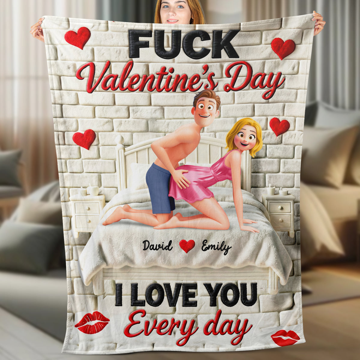 Naughty Couple Blanket - Personalized Gifts For Couples 01ohqn280126-Homacus