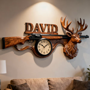 Hunting Deer Acrylic Wall Clock Personalized Gifts For Hunters 02TGMG301225-Homacus