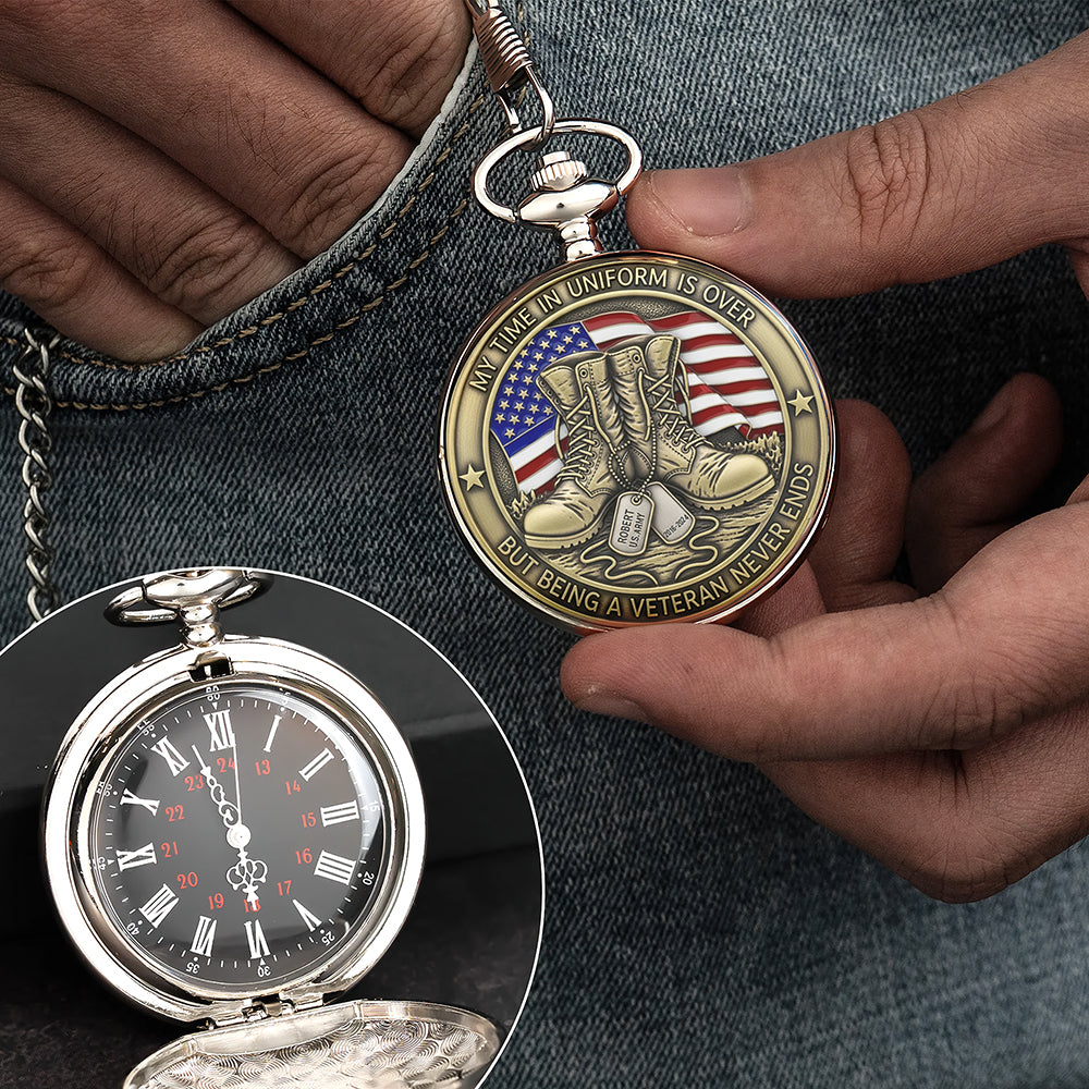 Proud To Have Served Pocket Watch - Personalized Gifts For Veteran 04qhqn110625-Homacus