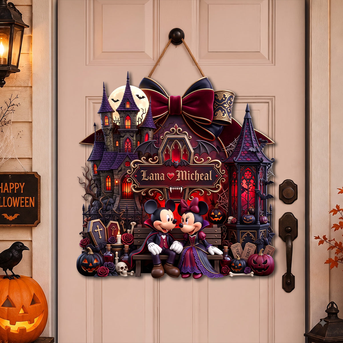 Midnight Romance A Love Tale Acrylic Sign - Personalized Halloween Gifts For Couples 021padh110826-Homacus