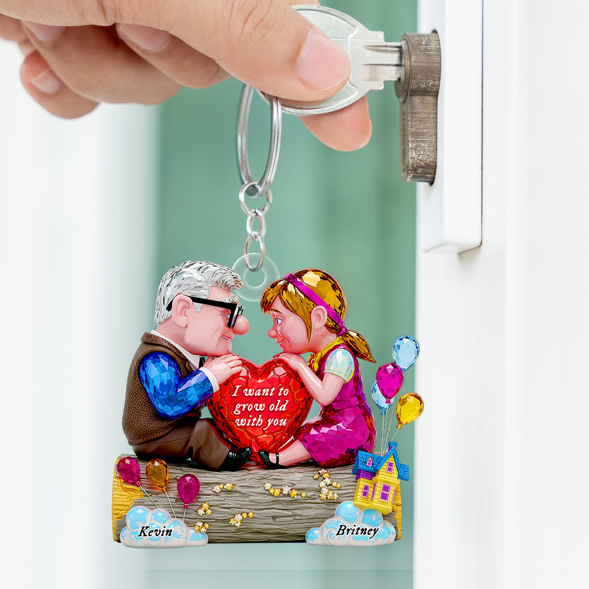 Forever Heart Keychain Personalized Gifts For Couple 02OHDT290525-Homacus