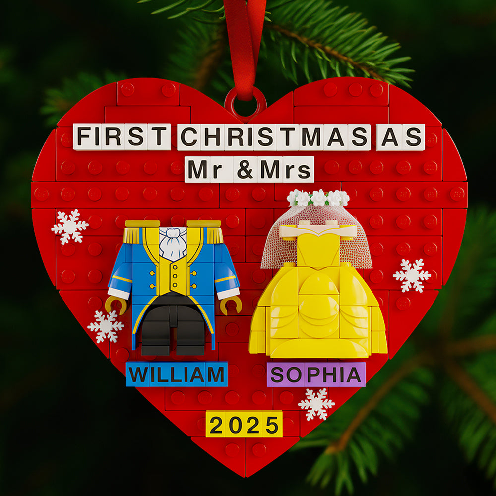 Wedding Couple Christmas Ornament Personalized Gifts For Couple 03TODT290925-Homacus