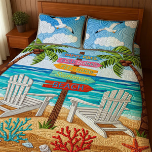 Beach Summer Quilt Bedding Set Special Line - Gift For Beach Lovers 09PGLU150725-Homacus