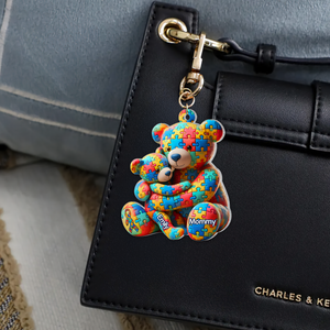 Personalized Gifts For Autism Keychain Bear Mother and Kid 03ohpu220225-Homacus