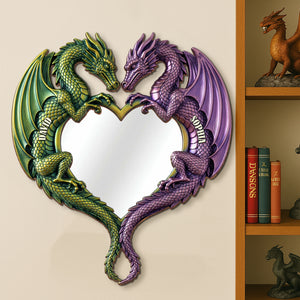 Fantasy Dragon Couple Mirror, Personalized Festive Gifts For Couple 01qhtn290725-Homacus