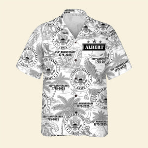 Military Hawaiian Shirt – Personalized 250th Anniversary Gift for Soldiers 04huqn110725-Homacus