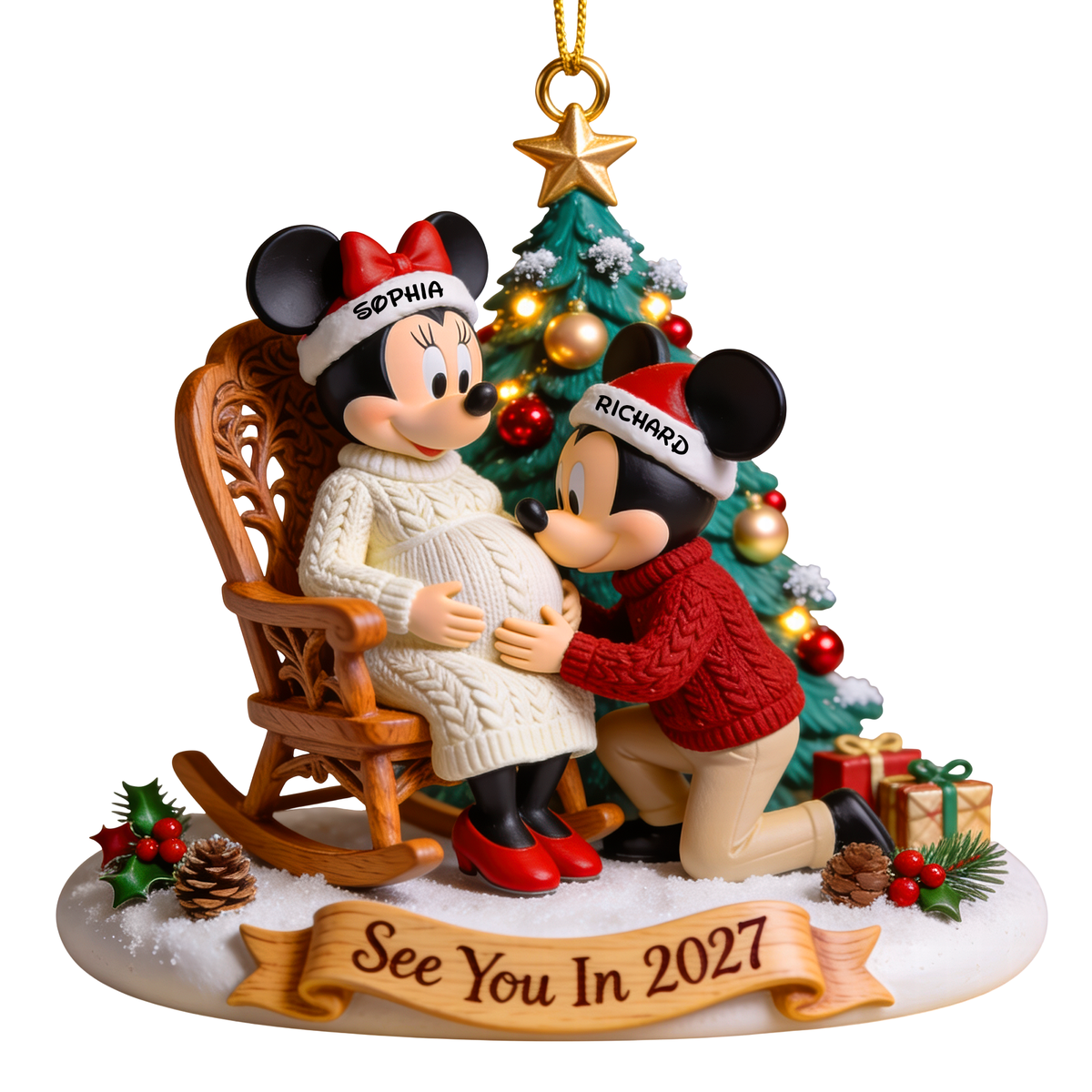 Sweet Expecting Parents Christmas Ornament – Personalized Pregnancy Gift 11PGQN221026-Homacus