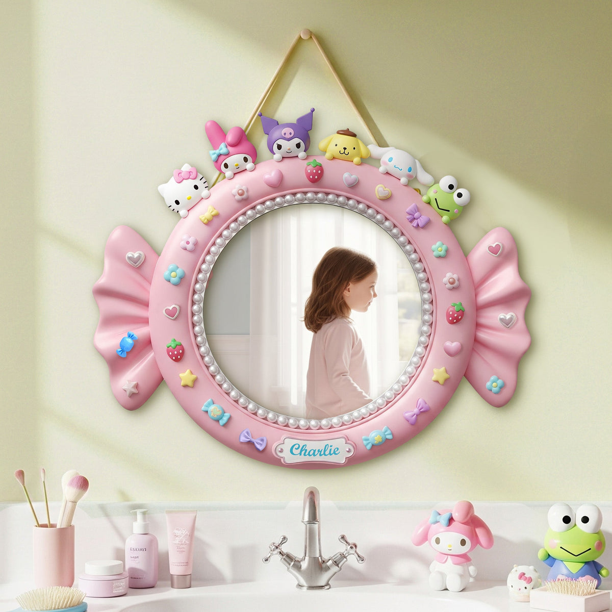 Kid Girl Custom Shaped Mirror - Personalized Gifts For Kids 04PGMG250725-Homacus