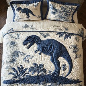 Roaring T-rex Quilt Bed Set Special Line - Gift For Dinosaur Lovers 01TGLU120725-Homacus