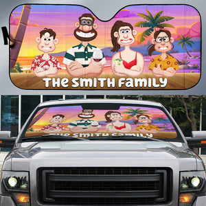 Personalized Gifts For Family Windshield Sunshade 05xqqn210125pa Summer Vacation-Homacus