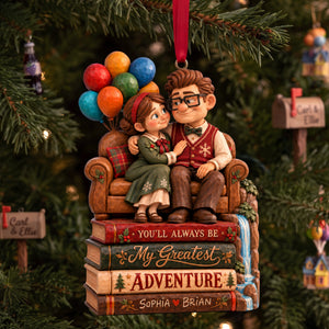 Love Is The Greatest Adventure Acrylic Ornament - Personalized Christmas Gifts For Couples 09halu300926