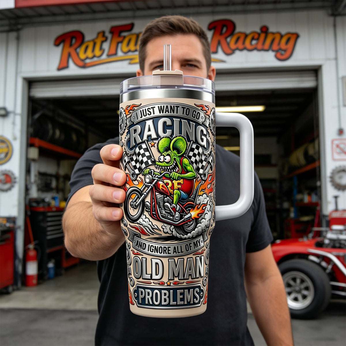 Racing Old Man Tumbler - Personalized Gifts For Racing Lovers 02patn120326-Homacus