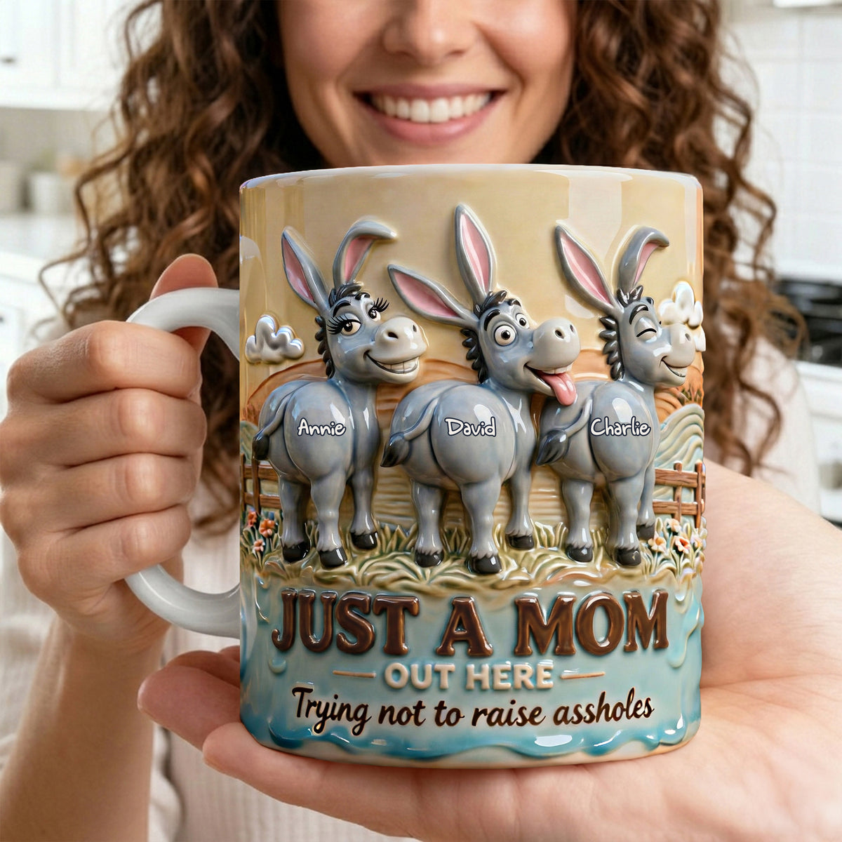 Fun Donkey Mom Coffee Mug - Personalized Gifts For Moms 02qhlu020326-Homacus