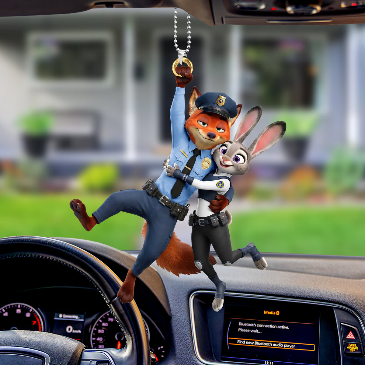 Police Couple Car Ornament - Personalized Gifts For Couple 05qhqn021225-Homacus