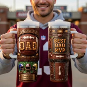 USA Football Best Dad 40oz Tumbler - Personalized Gifts For Dad 05paqn040526-Homacus