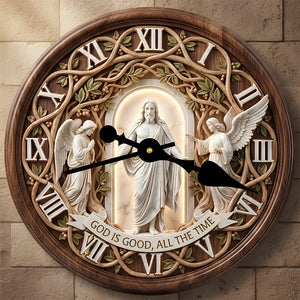 Faith-Inspired Wall Clock Personalized Gifts For Christian 04TODT231225-Homacus