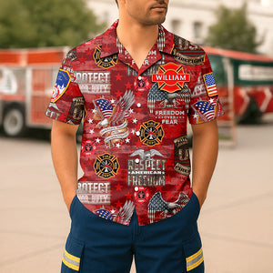 Firefighter Pride Hawaiian Shirt - Personalized Gifts For Firefighter 03huqn180625-Homacus