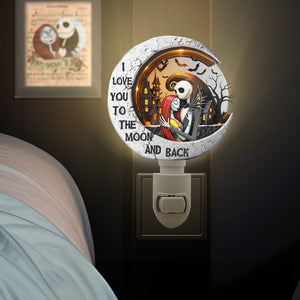 Spooky Moon Night Acrylic Night Light Personalized Gift For Couple 02QHLU230525-Homacus
