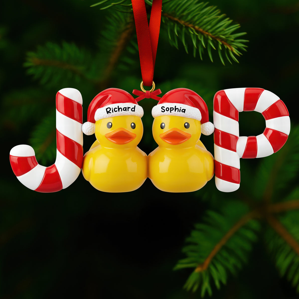 Candy Duck Couple Ornament Personalzied Gifts 07HYQN191125-Homacus