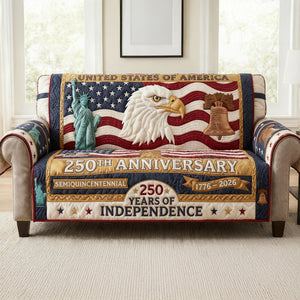Proud Anniversary Quilted Sofa Cover, Personalized Gifts For Patriots 04qhtn270126-Homacus