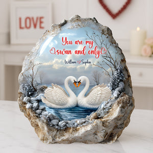 Swan Couple One And Only Acrylic Plaque - Personalized Gifts For Couple 04QHLU280525-Homacus