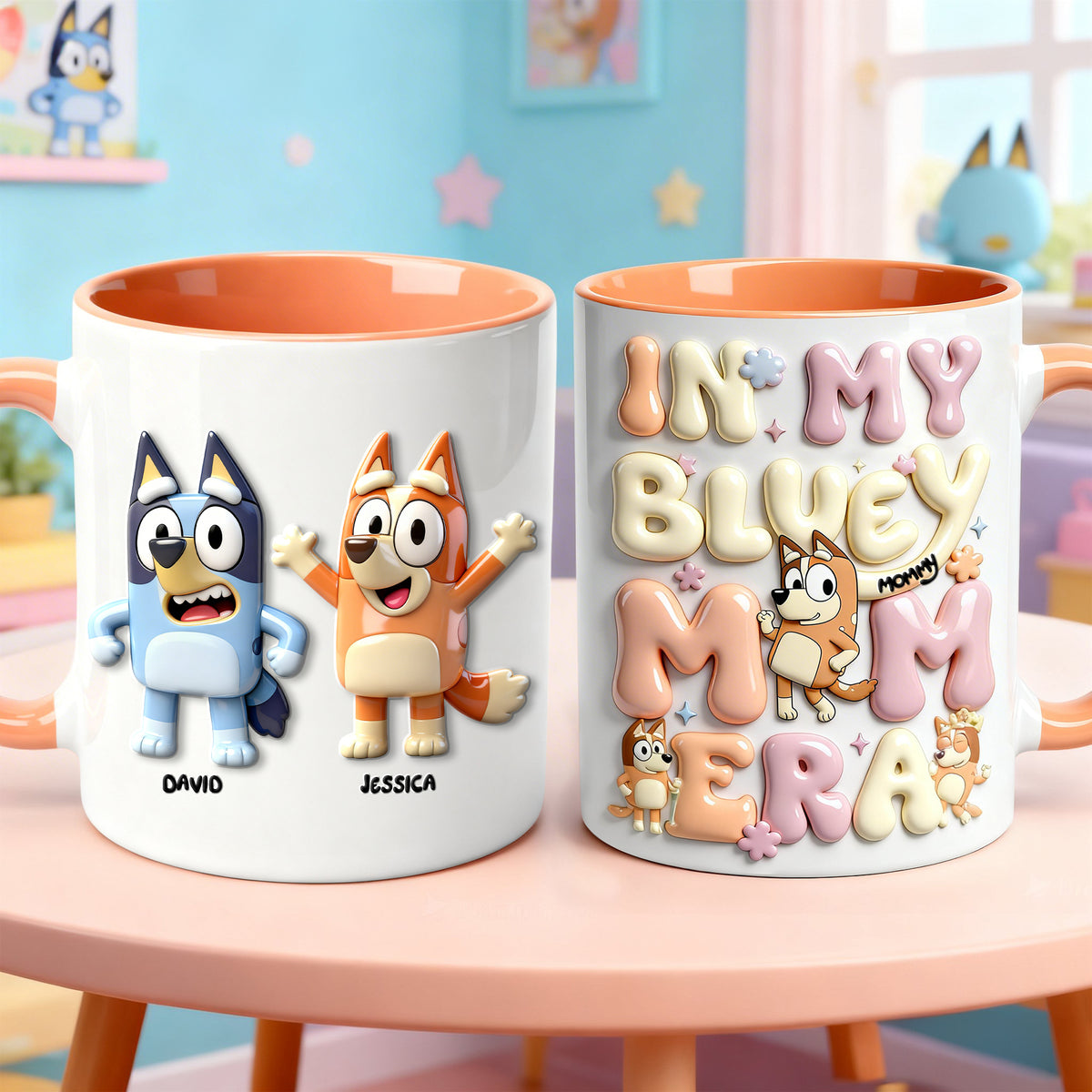 Adorable Characters Mom Era Accent Mug - Personalized Gifts For Mothers 03kilu240226-Homacus