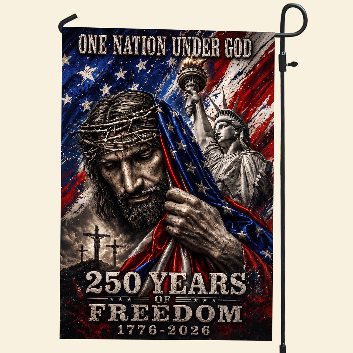 One Nation Under God - Celebrated America 250th Anniversary Garden Flag - Gifts For Patriots 06paqn280526-Homacus