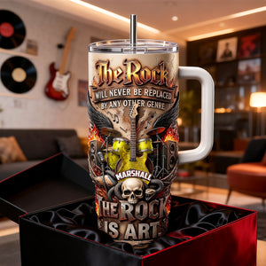 Rock Vibes Skull Music 40oz Tumbler - Personalized Gifts For Rock Lover Tumbler 02PAMG190326-Homacus