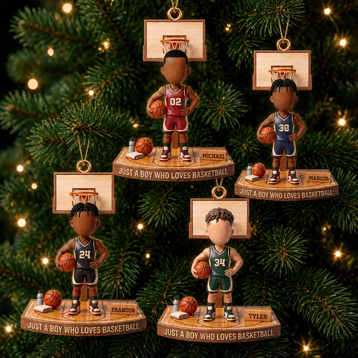 Basketball Boy Christmas Ornament - Personalized Gifts For Christmas 03ttdt250926